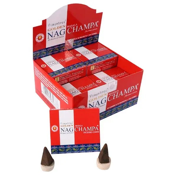 Incienso de India en conos golden nag champa