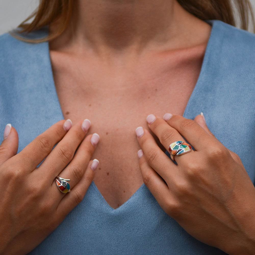 INCA TASCHE 2 COCA BLÄTTER FARBEN