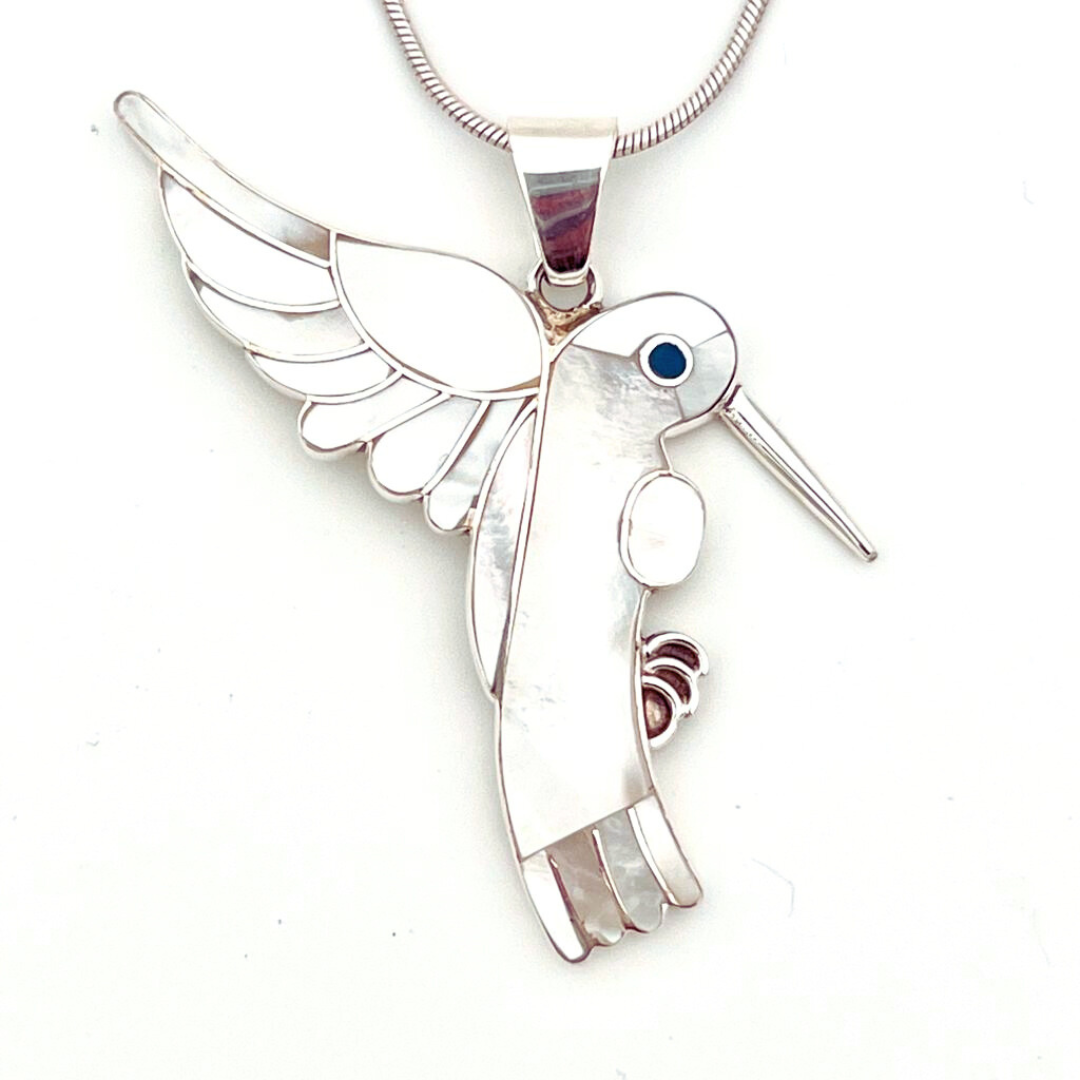 COLLIER INCA COLIBRI NACRE