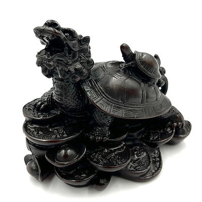 Tortuga dragón dorada Feng Shui