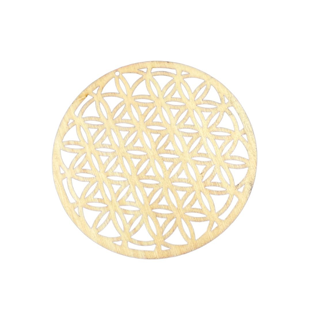 FLEUR DE VIE EN BOIS 8 CM