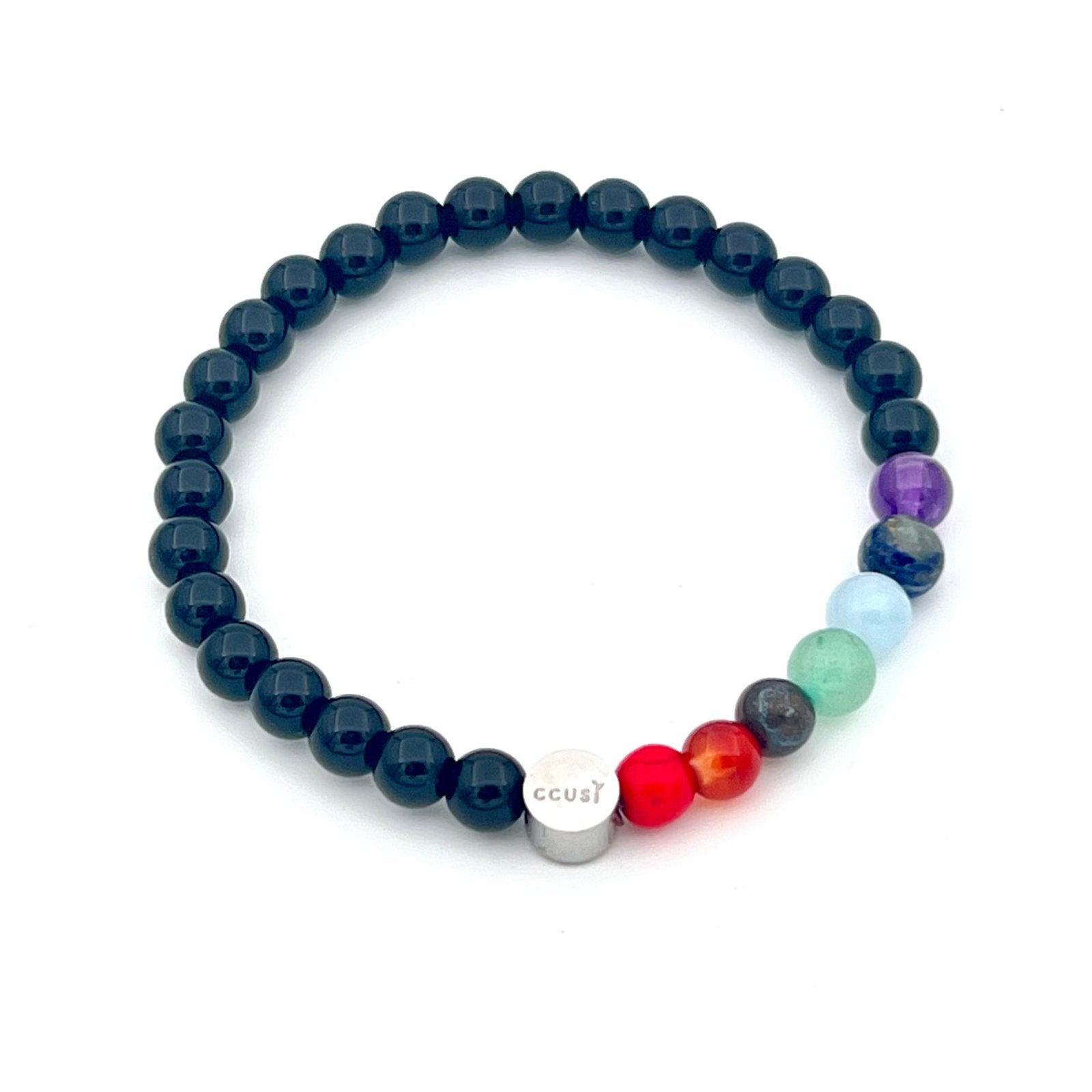 BRACELET 7 CHAKRAS ONYX