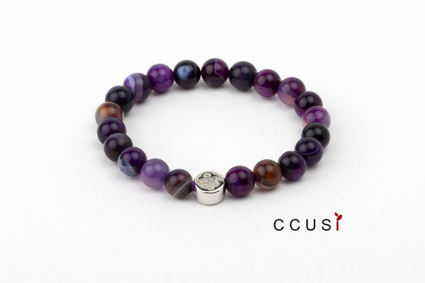 BRACELET AGATE VIOLETE