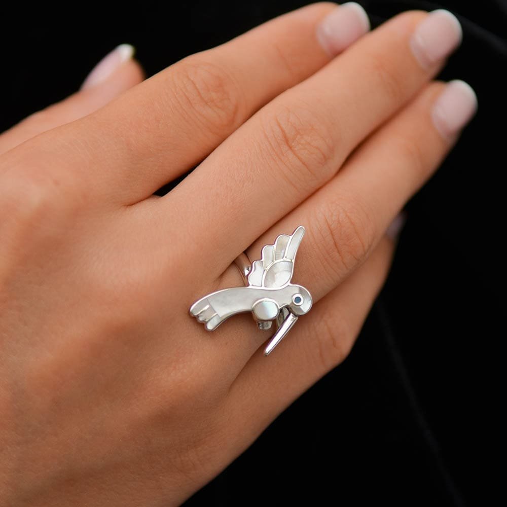 BAGUE INCA COLIBRI NACRE