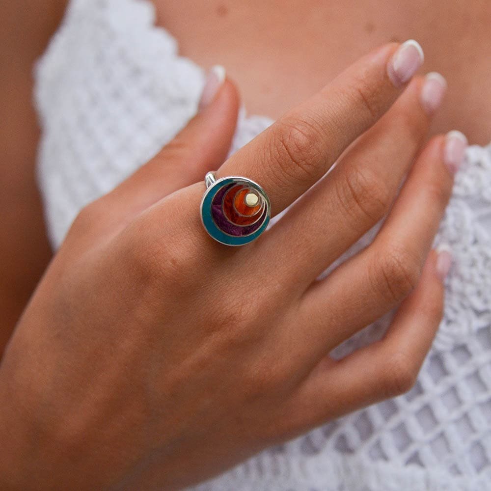 BAGUE INCA CULTE DE L'EAU COULEURS