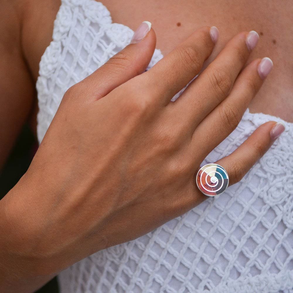 BAGUE INCA SPIRALE COULEURS