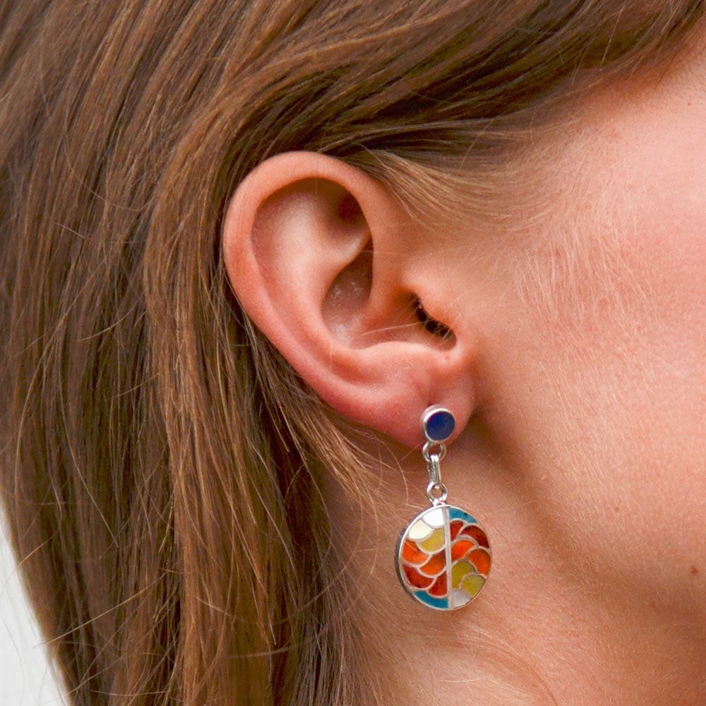 BOUCLES D'OREILLES INCA ECAILLES COULEURS