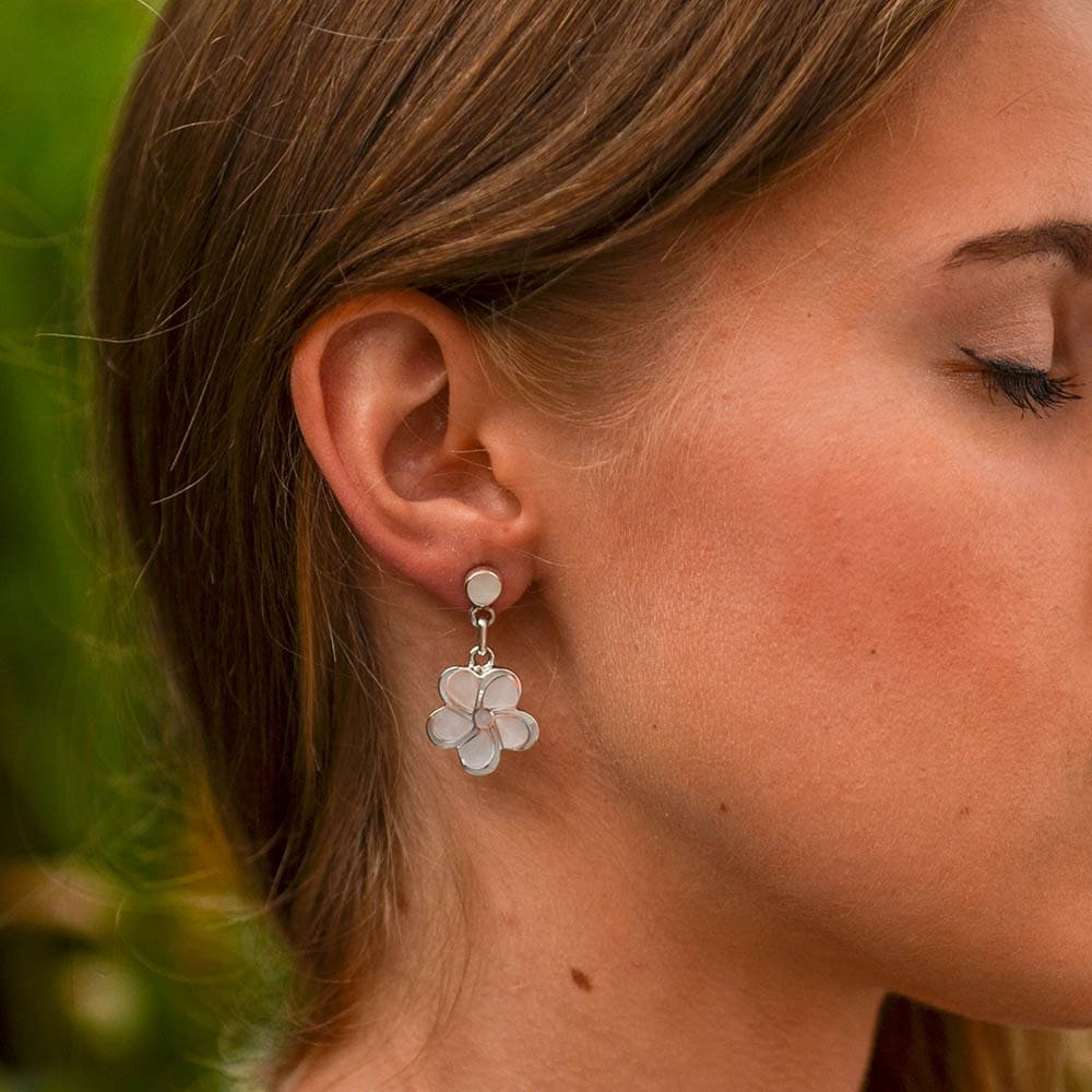 BOUCLES D'OREILLES INCA JONQUILLE NACRE