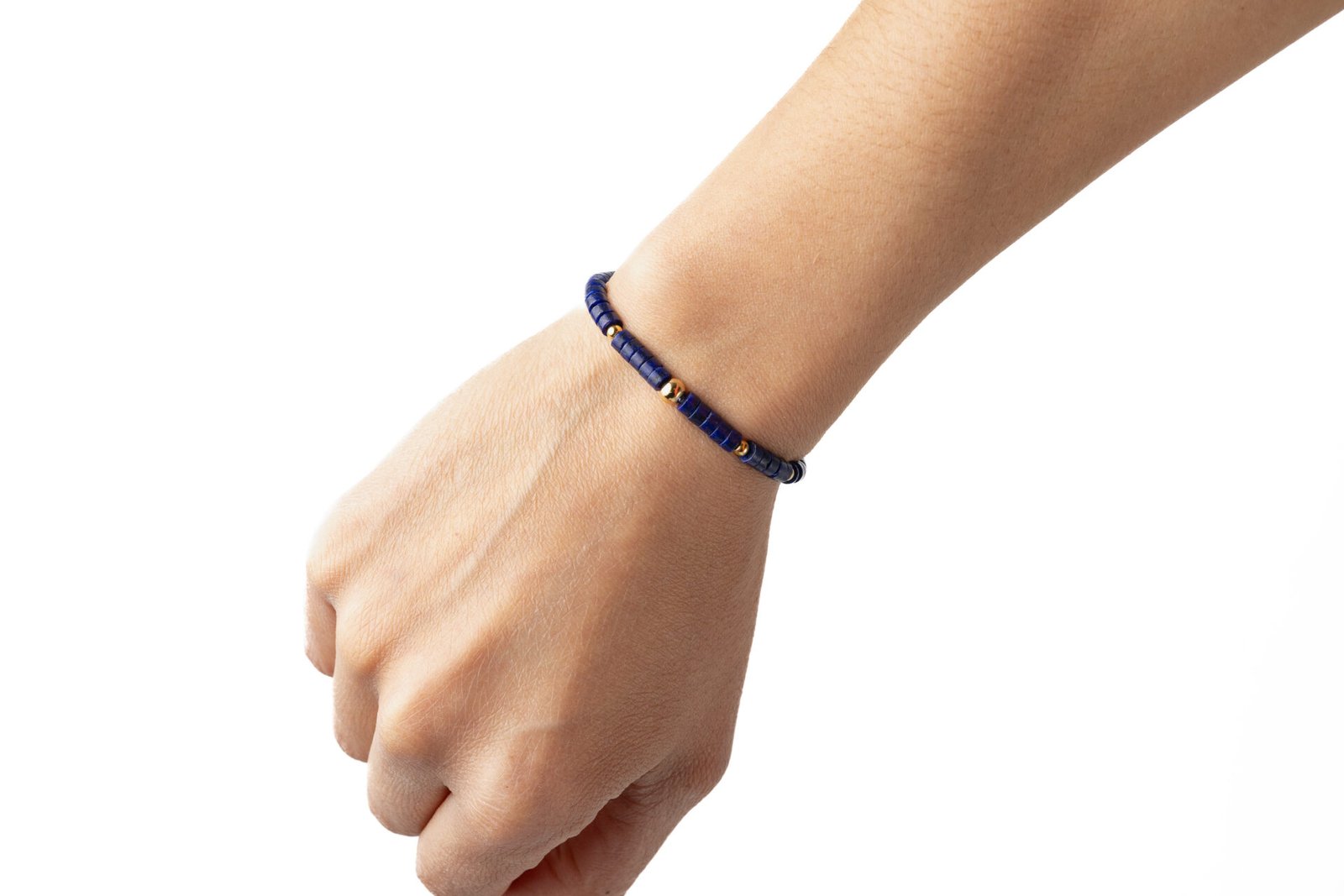 BRACELET EN  CHAQUIRA LAPIS-LAZULI