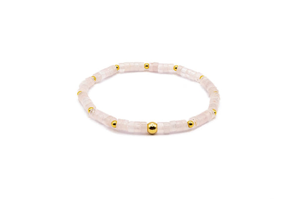 ROSENQUARZPERLENARMBAND
