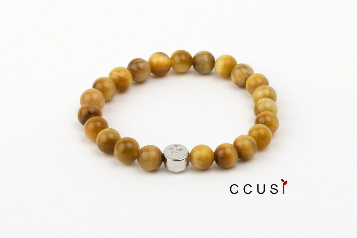 BRACELET OEIL DE TIGRE DORE