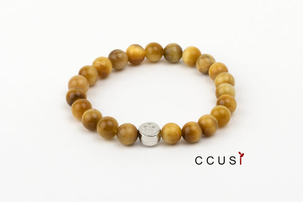 BRACELET OEIL DE TIGRE DORE