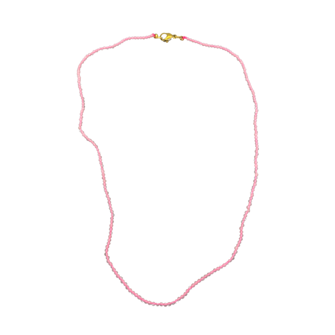 COLLIER PRECIEUX QUARTZ ROSE