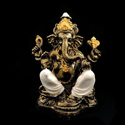 Ganesha resina pintada 18cm