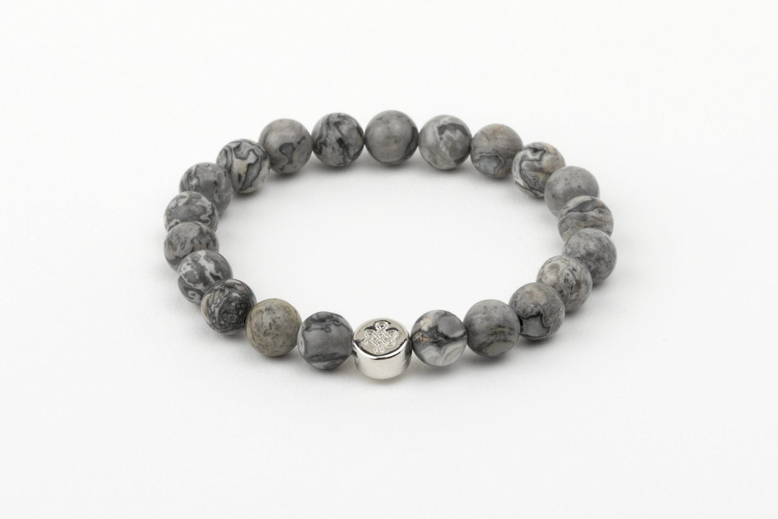 BRACELET JASPE GRIS