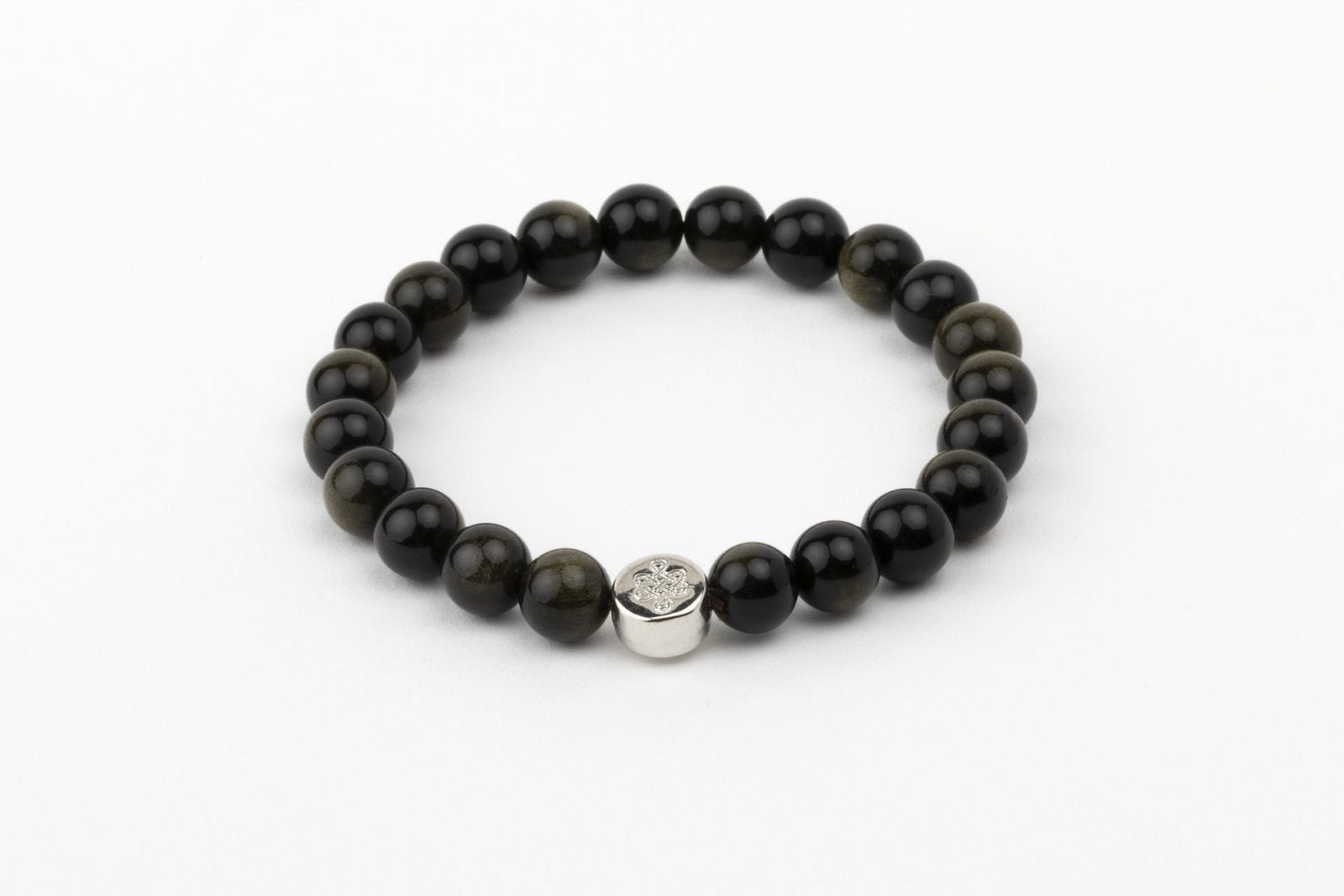 BRACELET OBSIDIENNE DOREE